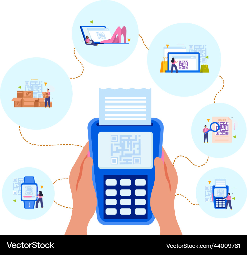 Qr code flat concept Qr code flat concept vector image