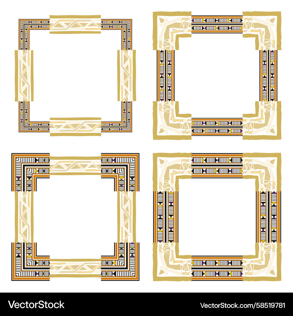 Rustic Checkered Border Frame Vector Image