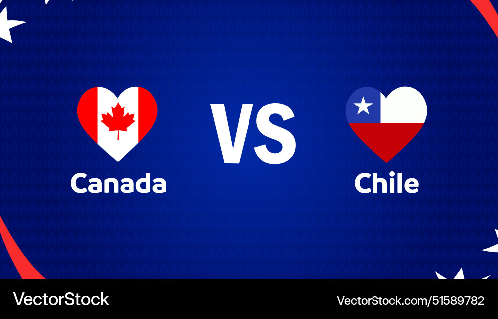 Canada and chile match flag heart abstract design Canada and chile match flag heart abstract design vector image