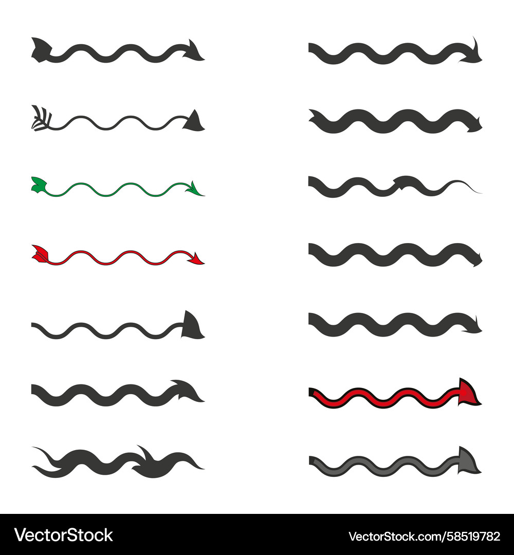 Dynamic Wave Pattern – Black Curve Vector Image
