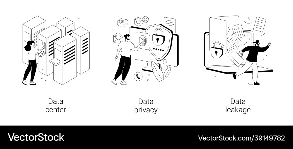 Internet privacy abstract concept Vector Image