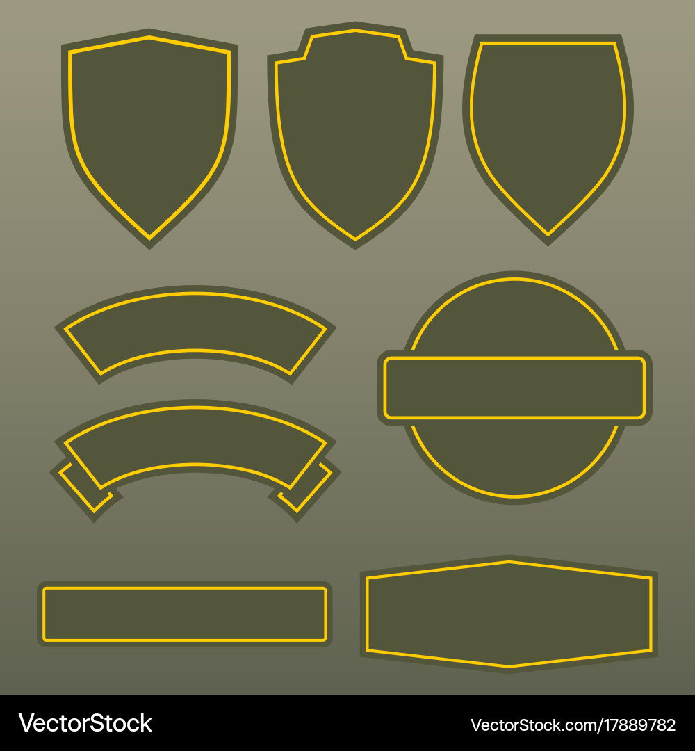 Military colors army patches template design vector image