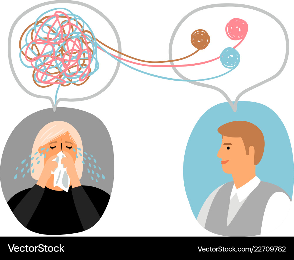Psychological Support Concept Royalty Free Vector Image