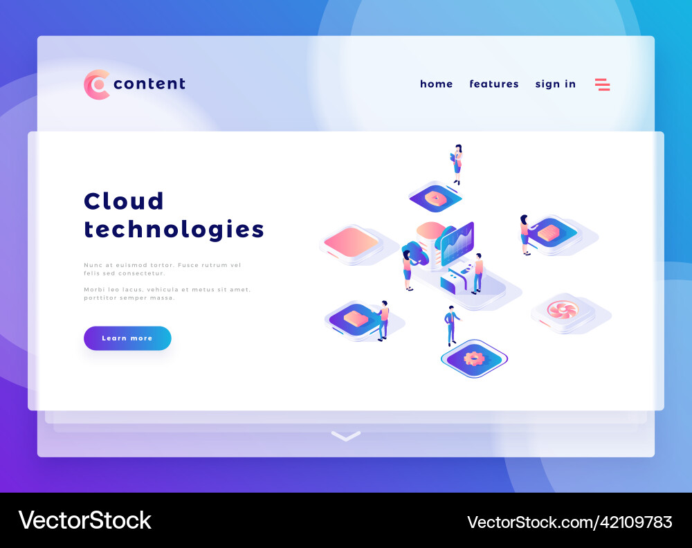 Cloud-Technologie Büro Menschen und interagieren Cloud-Technologie Büro Menschen und interagieren vektorbild