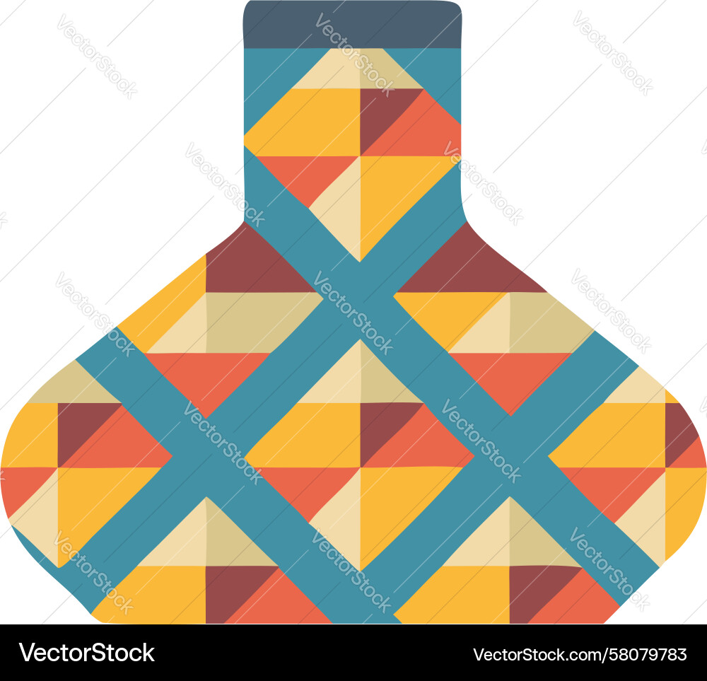 Geometric Science Flask Pattern Vector Image