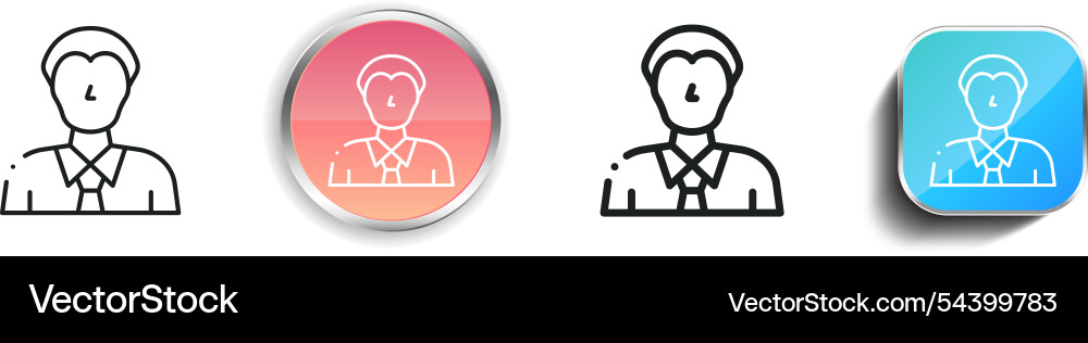 Grandfather icon thin linear regular and button Grandfather icon thin linear regular and button Vector Image