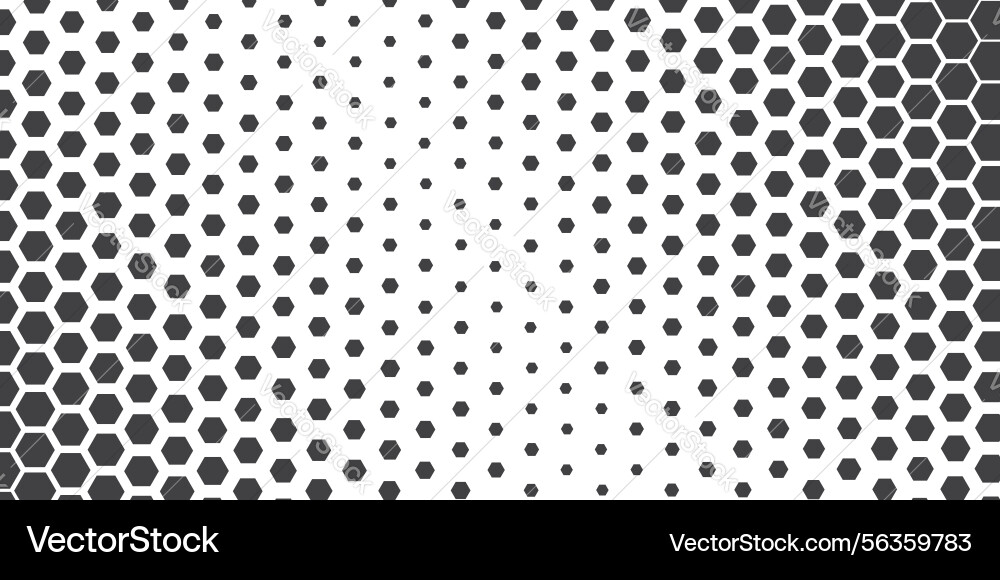 Halftone hexagonal abstract geometric background Halftone hexagonal abstract geometric background vector image