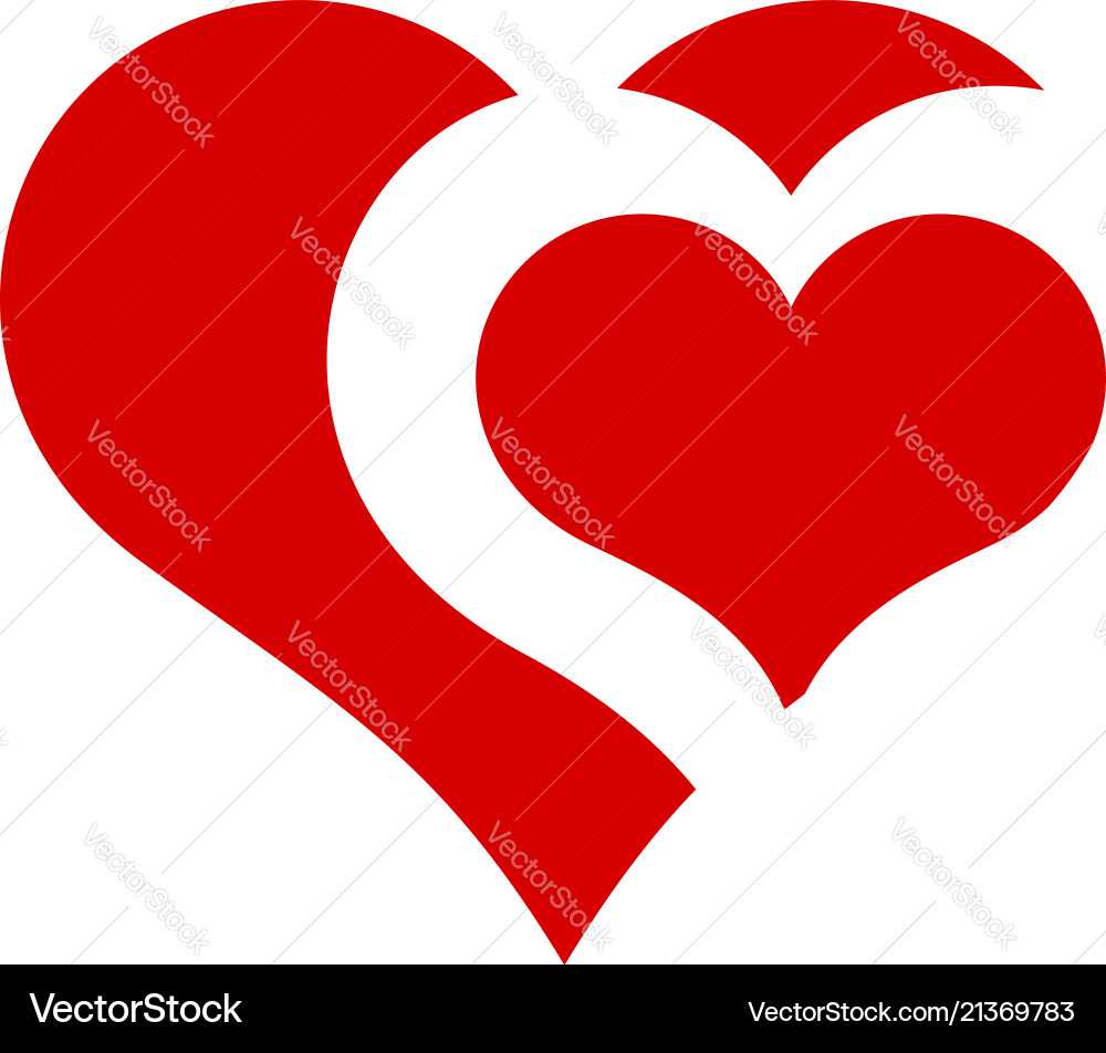 Heart in icon simple style Heart in icon simple style vector image