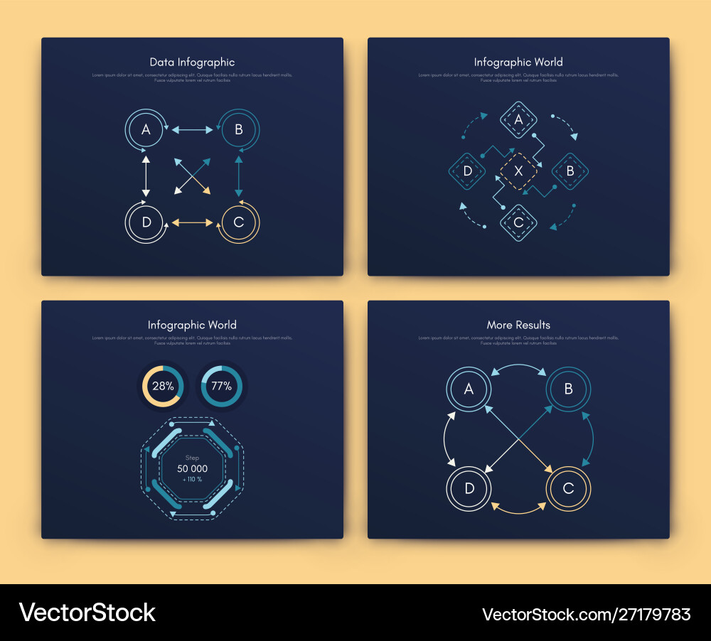 Infographic brochure elements for business Vector Image