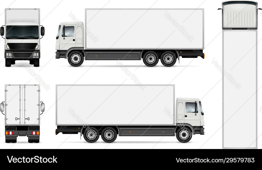 Isolated truck on white background