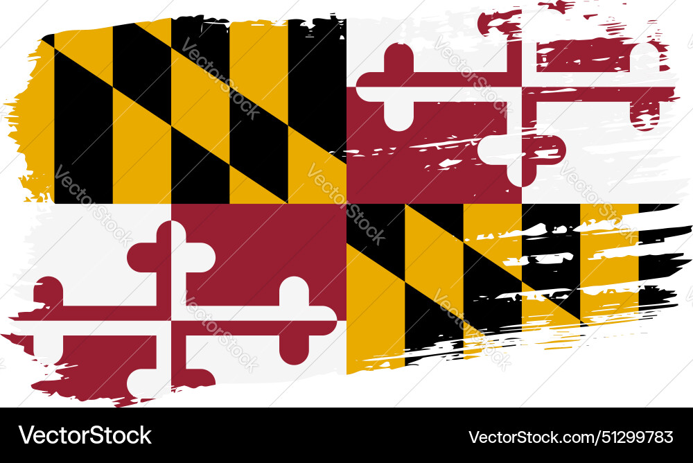 Maryland Flag - Brush Stroke Vector Image