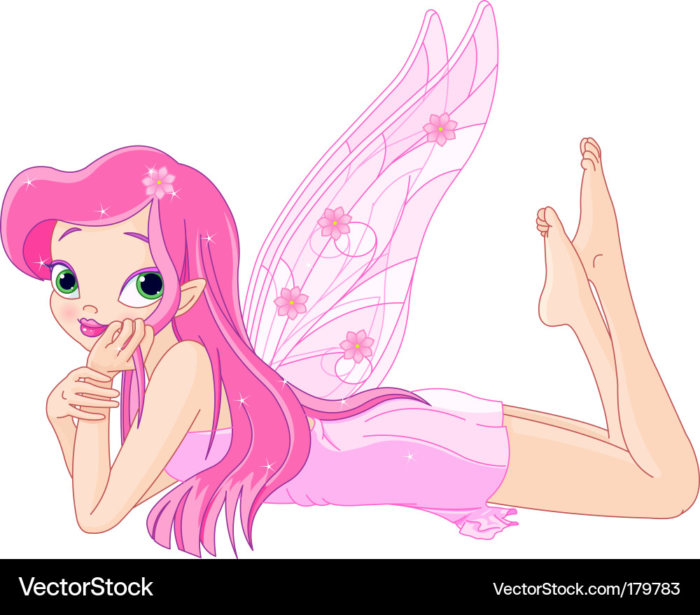 Pink Fairy Girl vector image