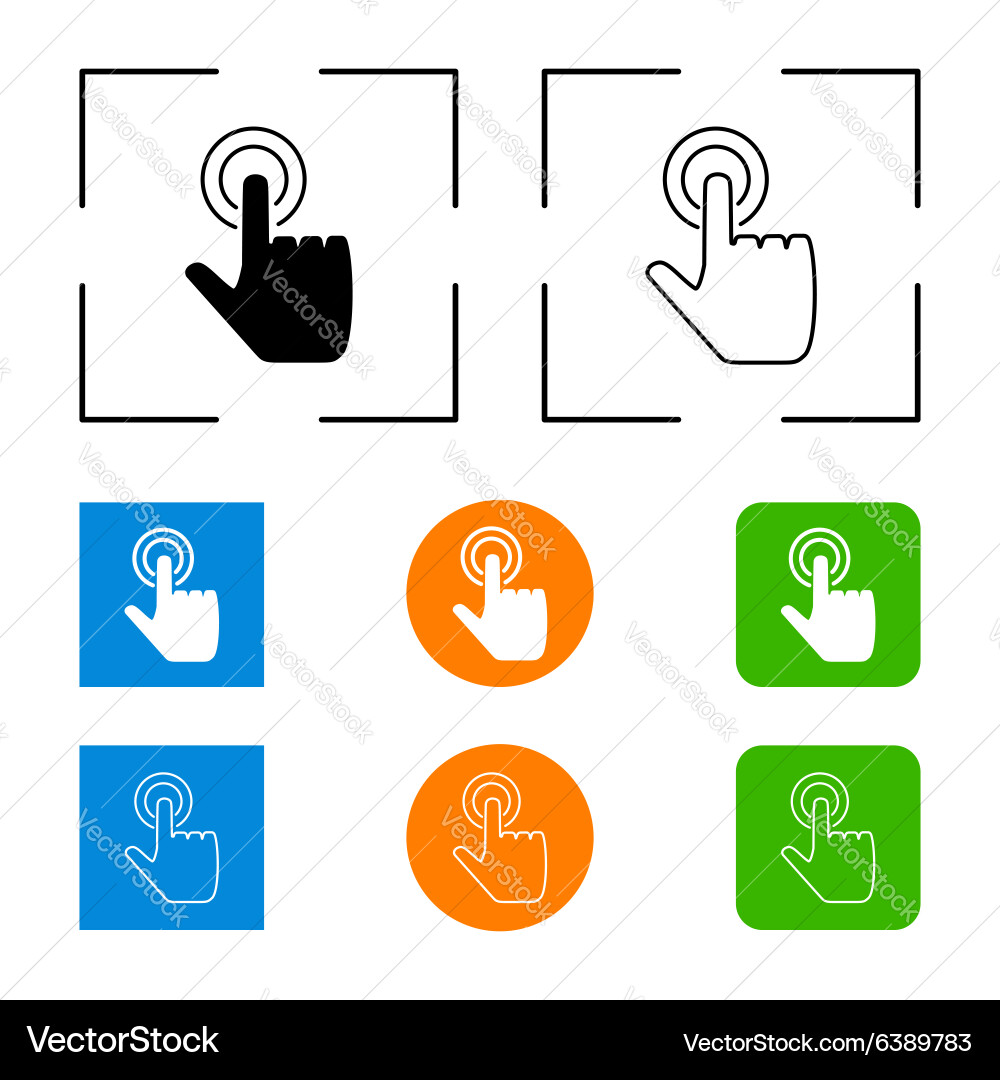 Touch Pointer Icon - Digital Interaction vector image