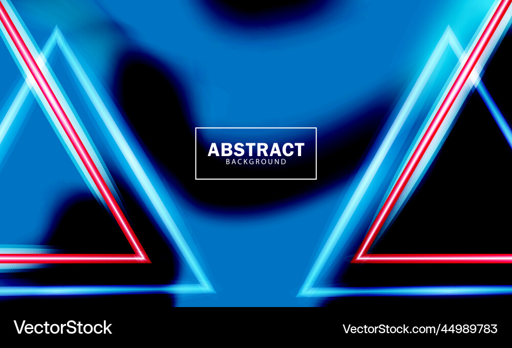 Triangle abstract neon effect vector image