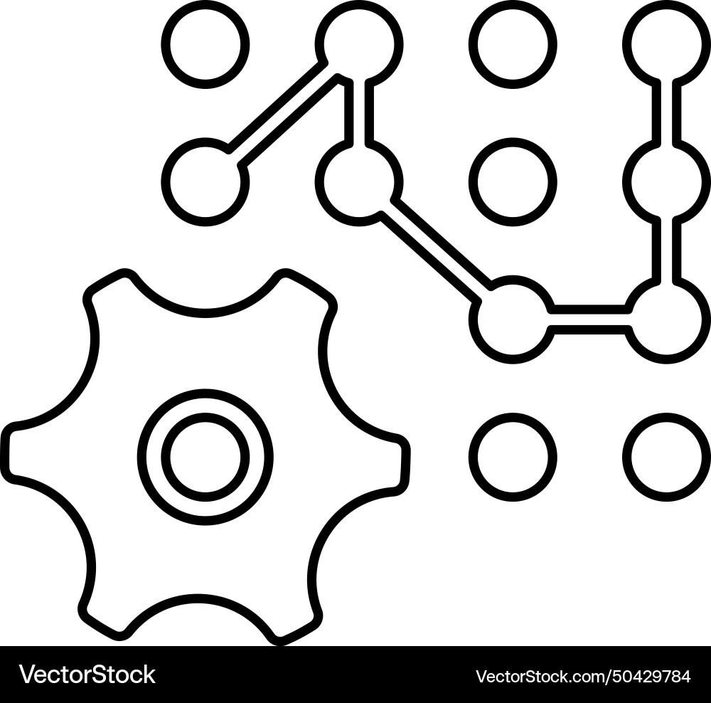 Complexity framework system icon vector image