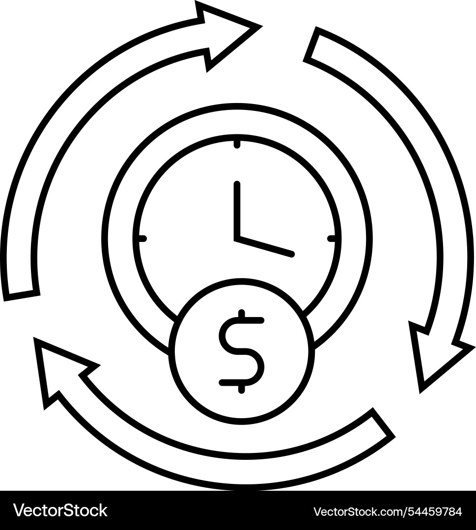 Compression time management line icon Royalty Free Vector