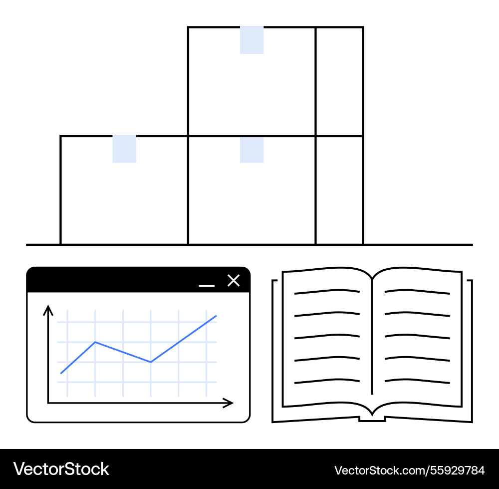 Data analysis knowledge sharing and inventory Vector Image