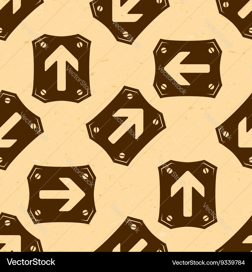 Seamless pattern with grungy arrows Vector Image