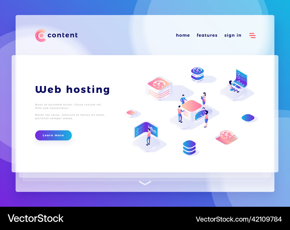 Web hosting office people and interact Web hosting office people and interact vector image