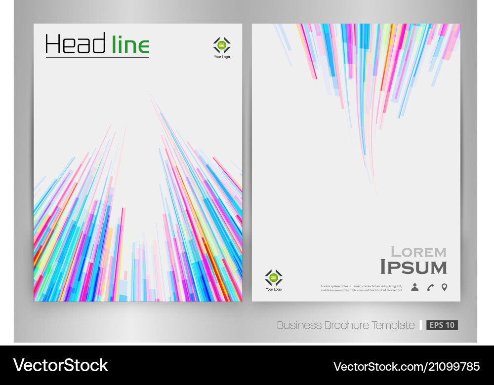 Abstract of colorful stripe pattern brochure Abstract of colorful stripe pattern brochure vector image