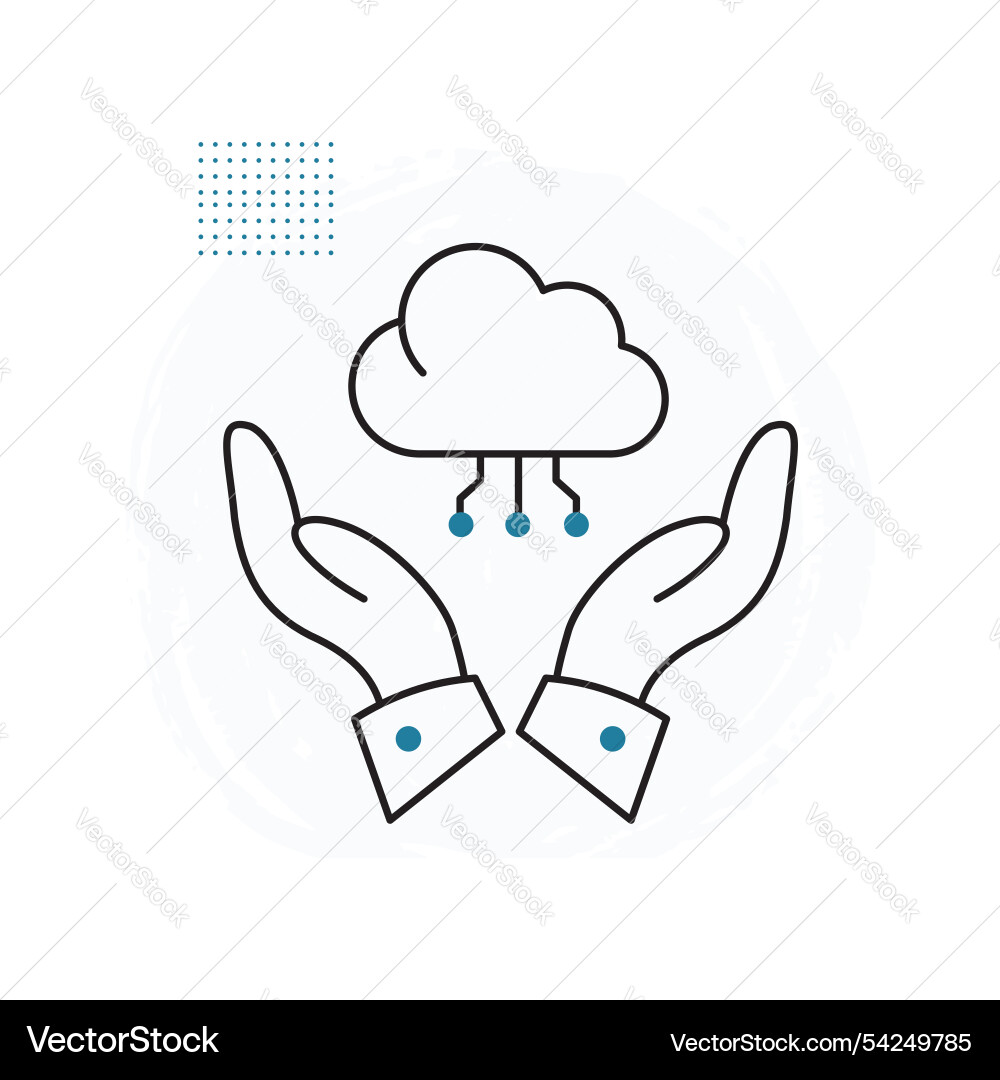 Ai-driven cloud automation solutions icon design vector image