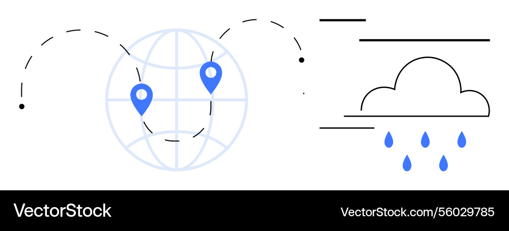Global weather patterns and connectivity Global weather patterns and connectivity vector image