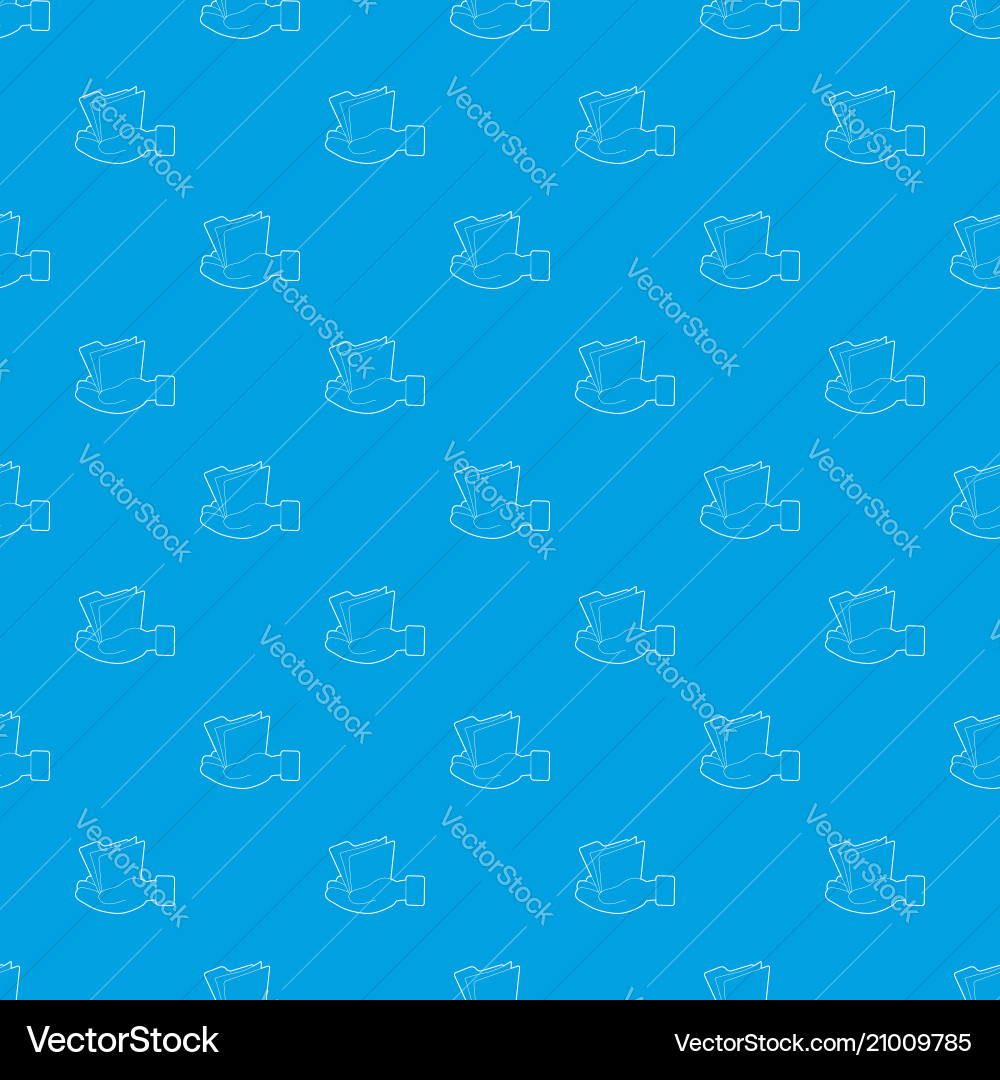 Hand holding file folder pattern seamless Hand holding file folder pattern seamless vector image