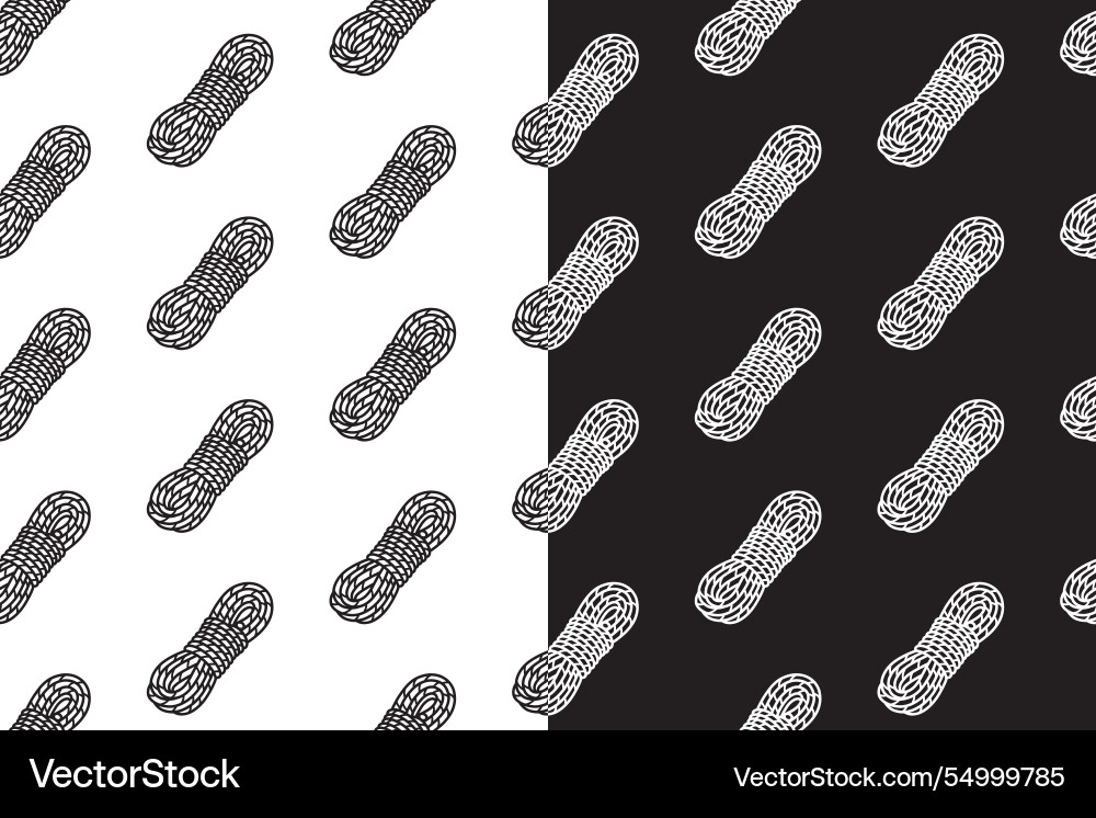 Hank of ropes seamless pattern backgrounds set Vector Image