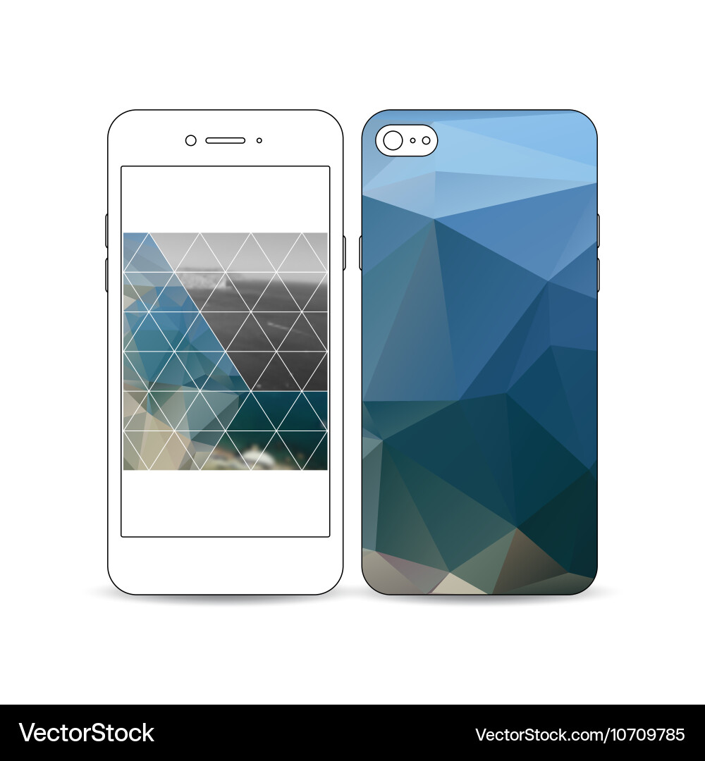Mobile smartphone with an example of the screen Vector Image