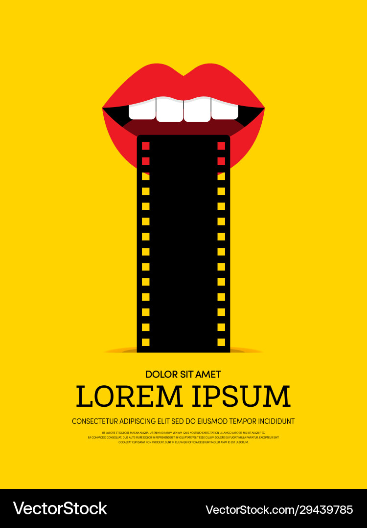 Movie and film modern retro vintage poster Movie and film modern retro vintage poster vector image
