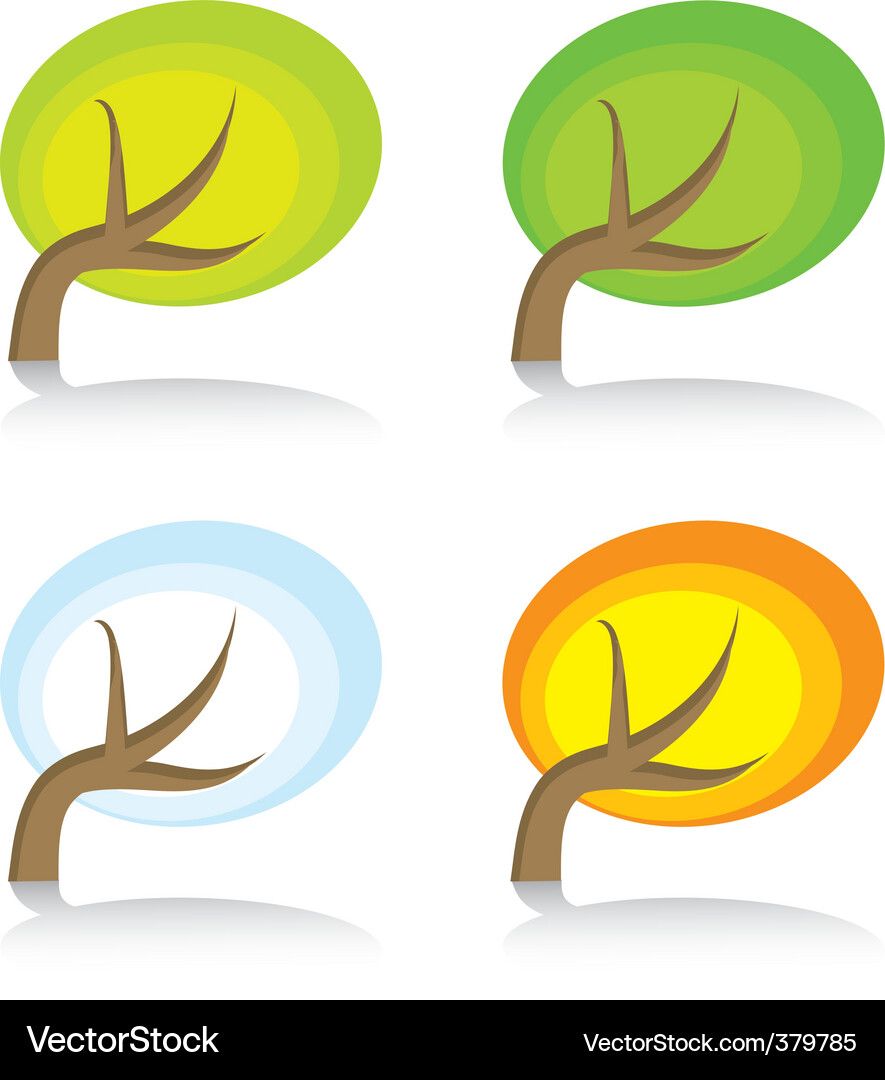 Tree icons Vector Image