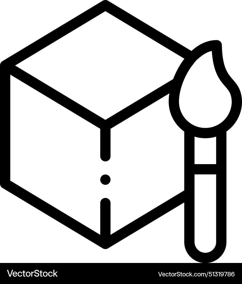 3d model icon thin linear style design isolated 3d model icon thin linear style design isolated vector image