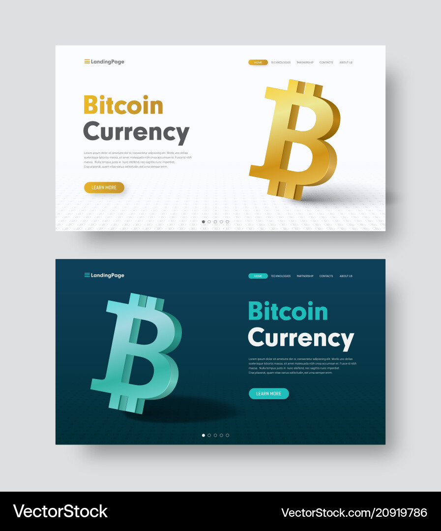 Crypto Header with Bitcoin Icon vector image