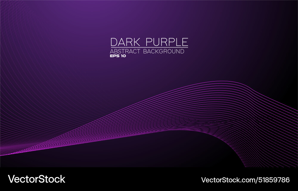 Dark purple abstract background with curve lines Dark purple abstract background with curve lines Vector Image