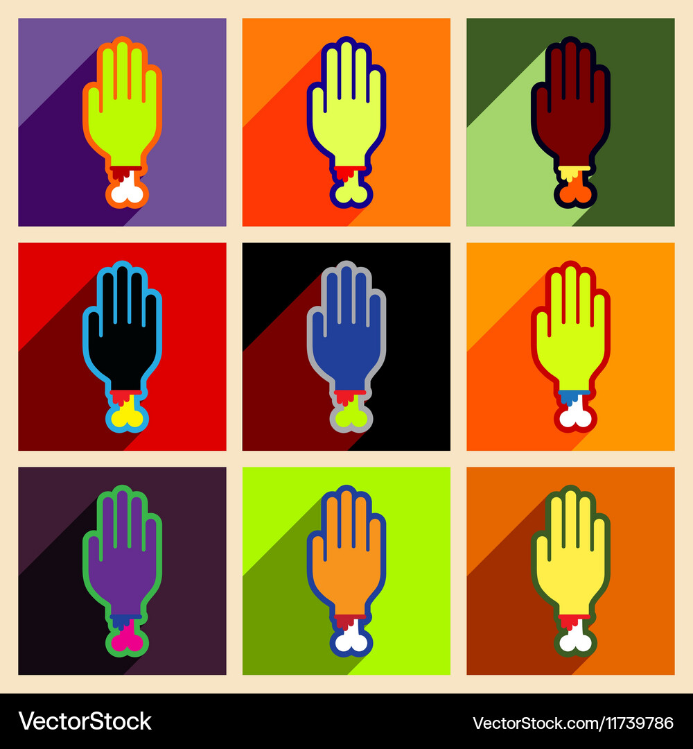 Flat with shadow concept and mobile application Vector Image