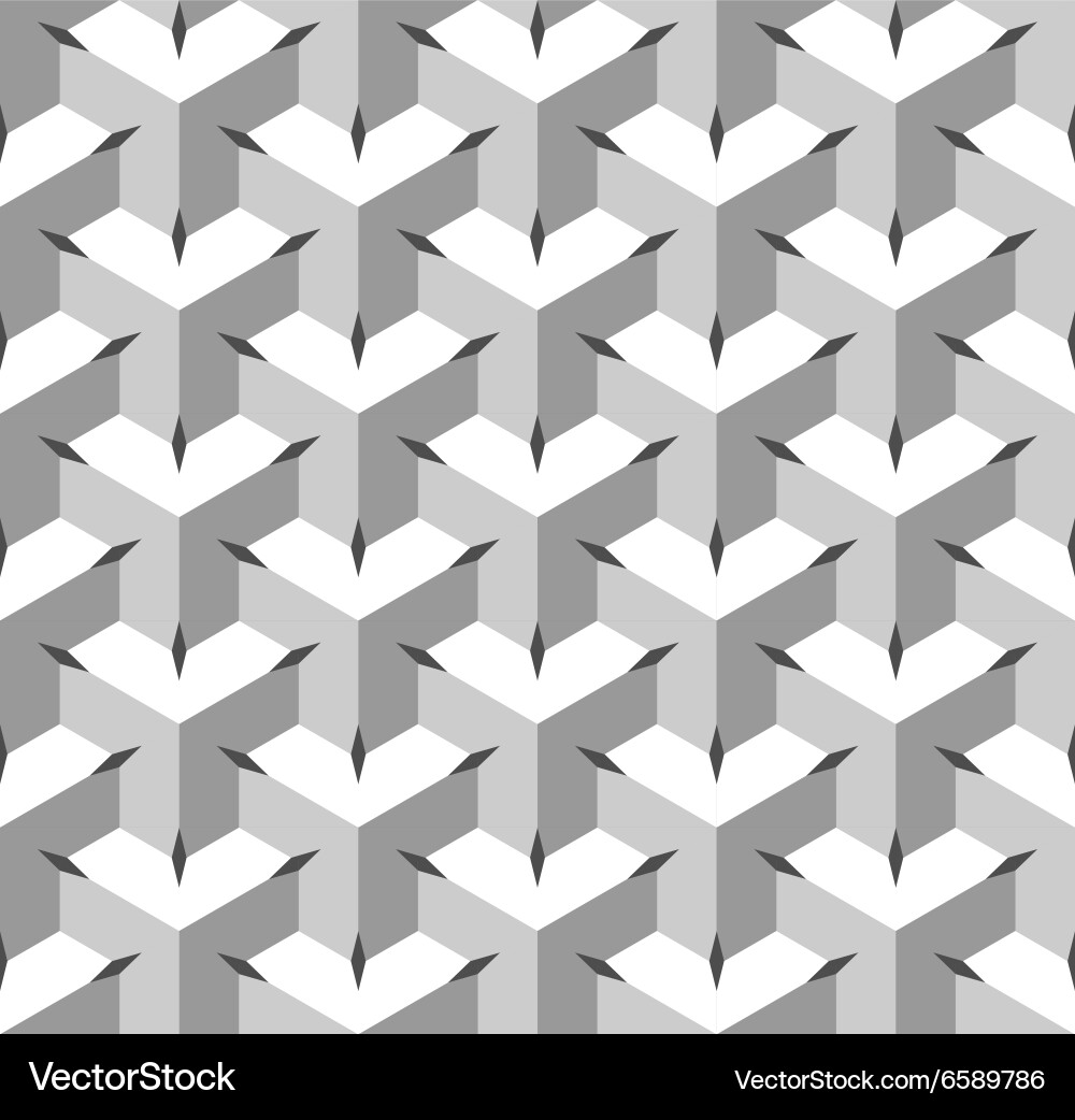 Grayscale Geometric Tile Pattern vector image