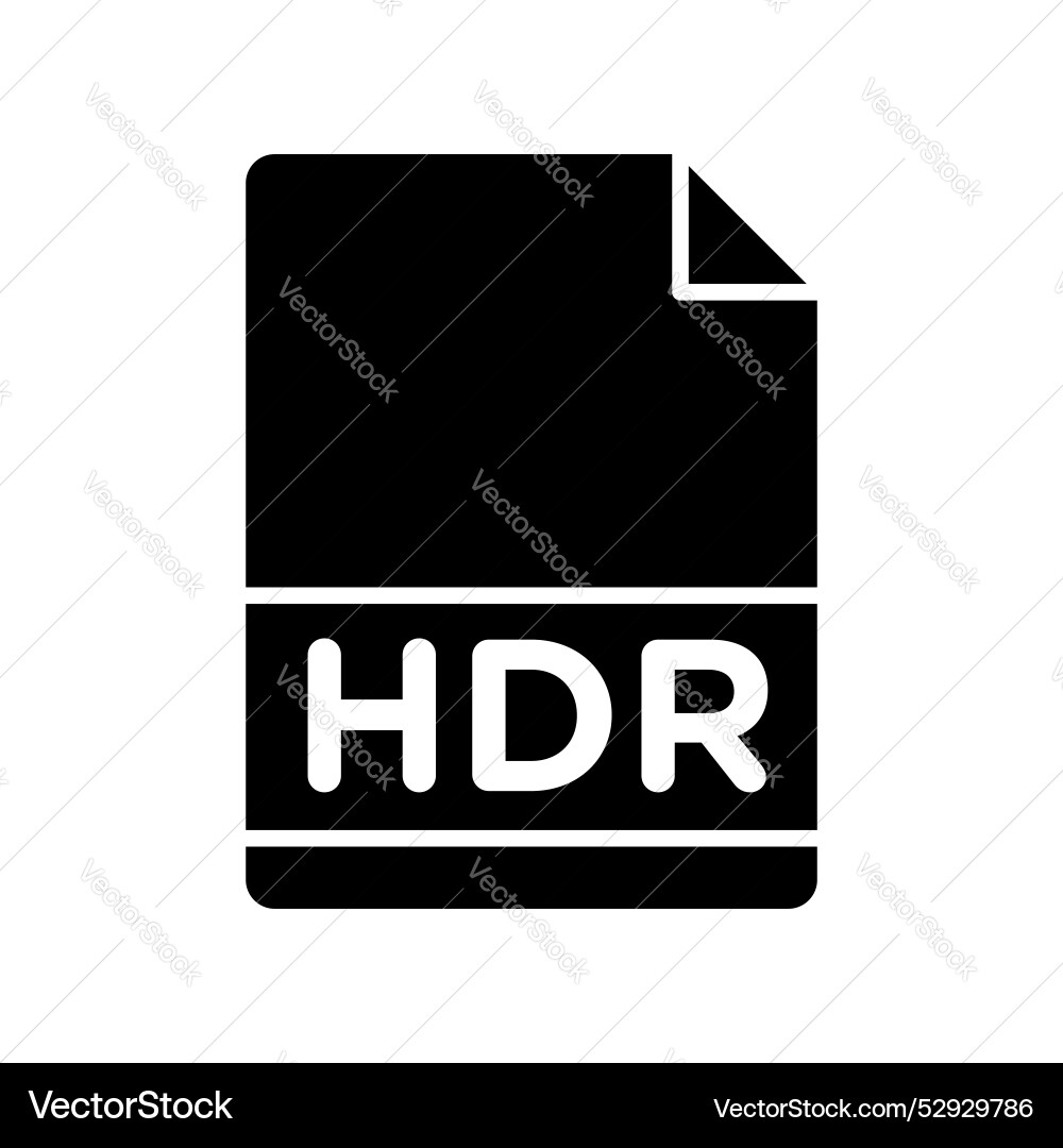 Hdr image file extension icon set document design vector image
