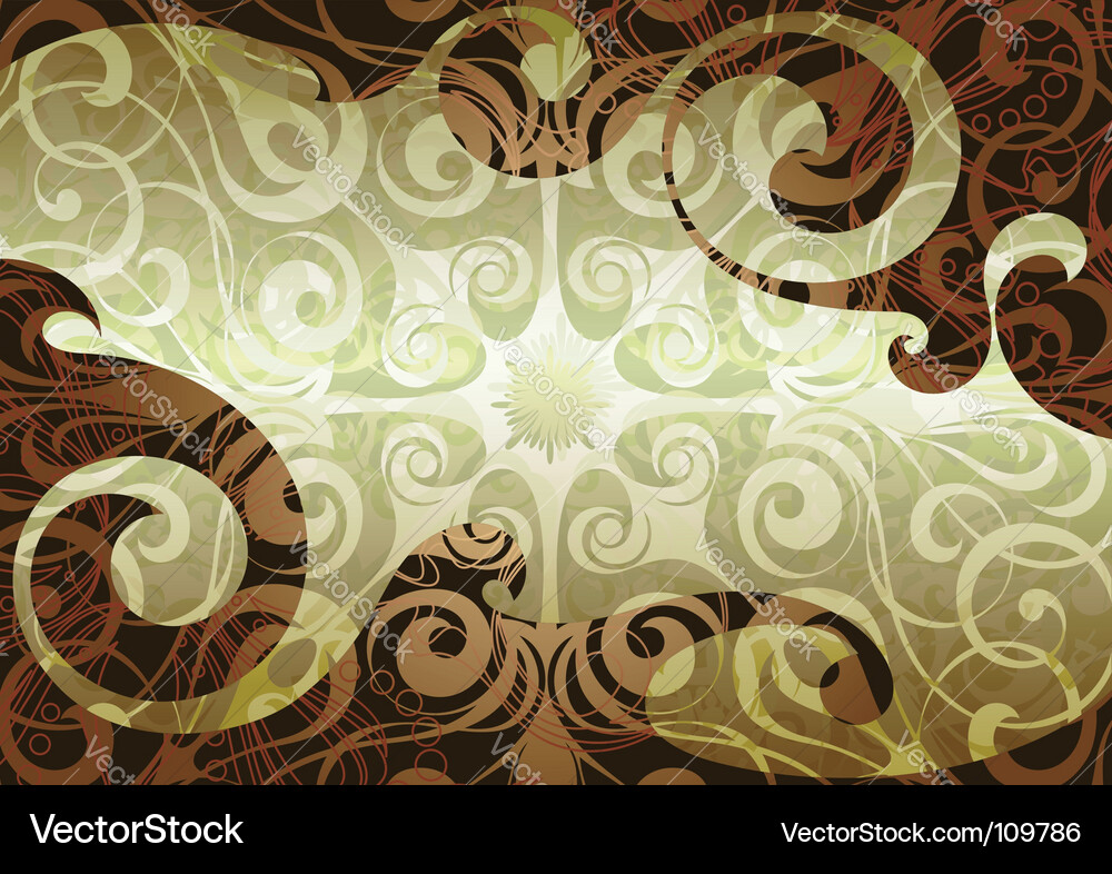 Ornate Scroll Background Vector Image