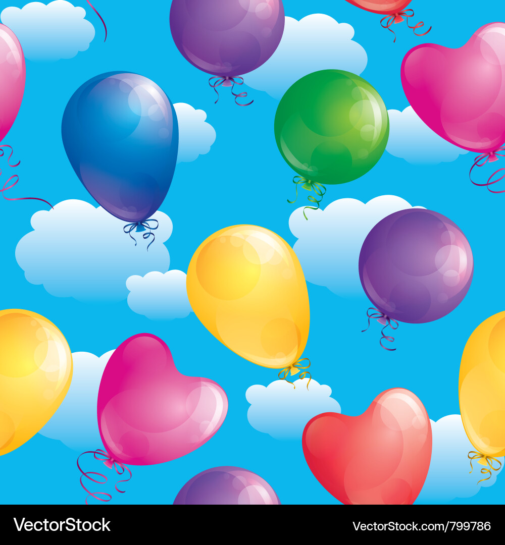 Pattern of balloons Royalty Free Vector Image - VectorStock