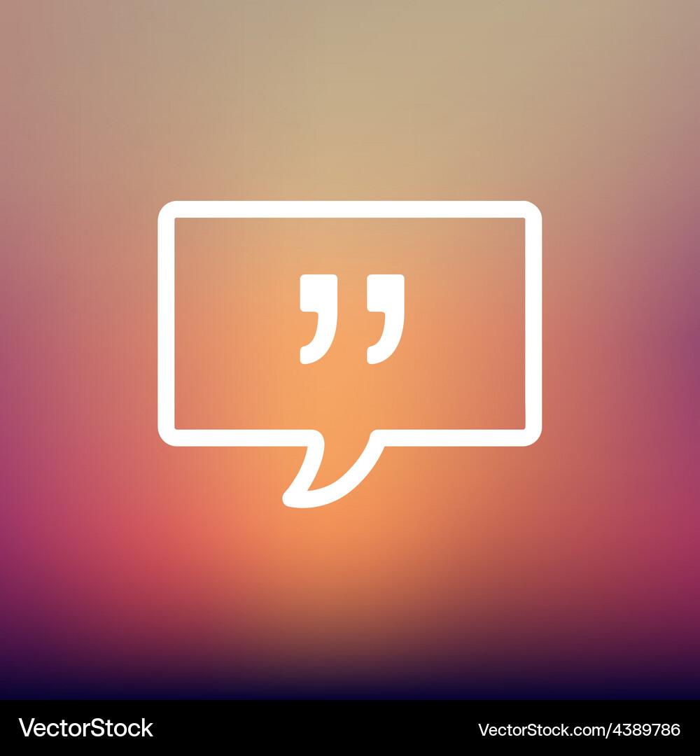 Speech bubble with punctuation symbol thin line Vector Image
