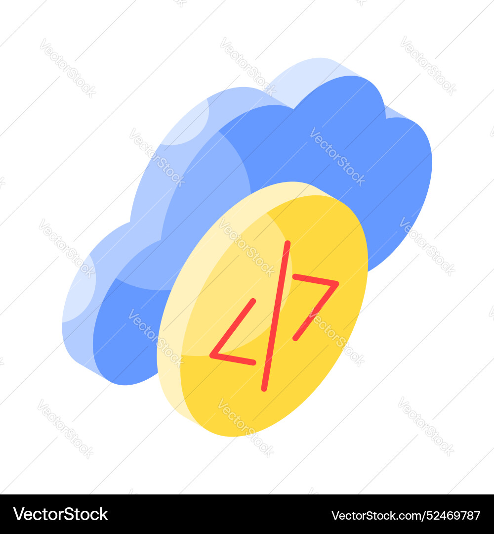 Cloud coding Vector Image
