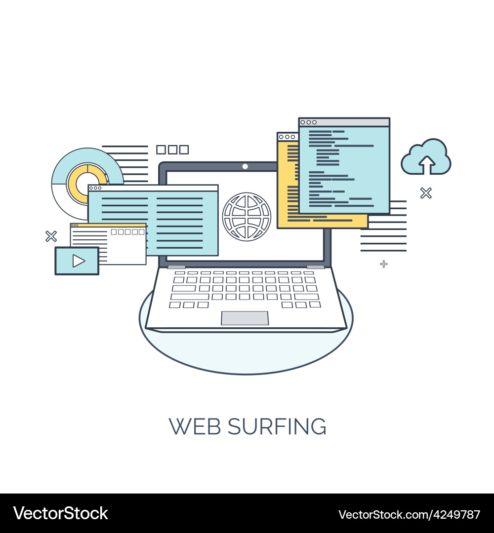 Flat computing background Vector Image