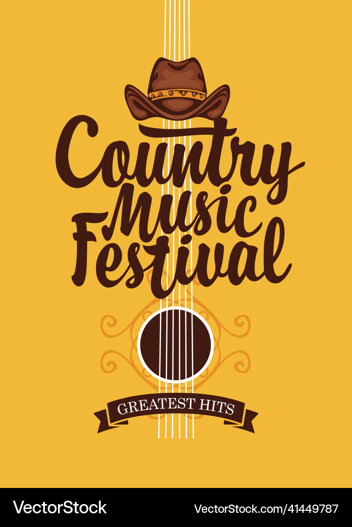 Poster or banner for country music festival Poster or banner for country music festival vector image