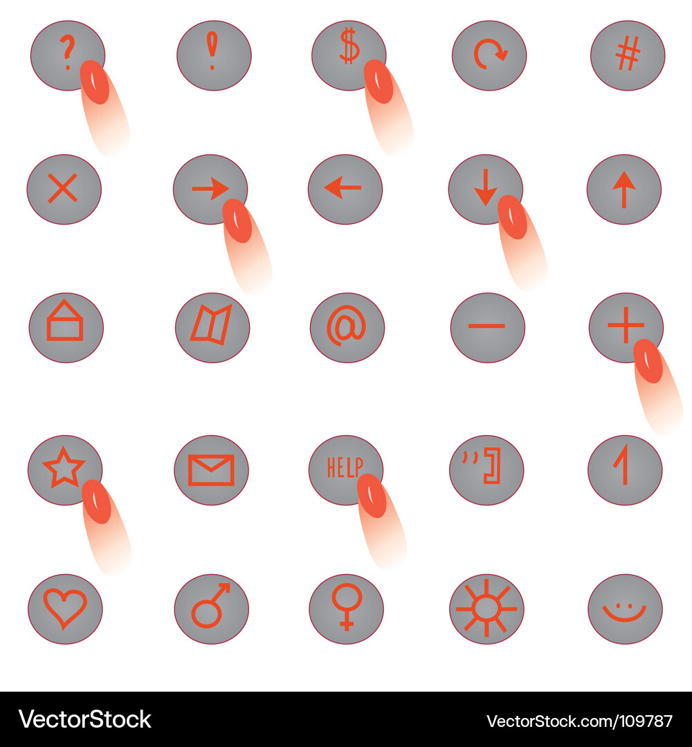 Push buttons Vector Image
