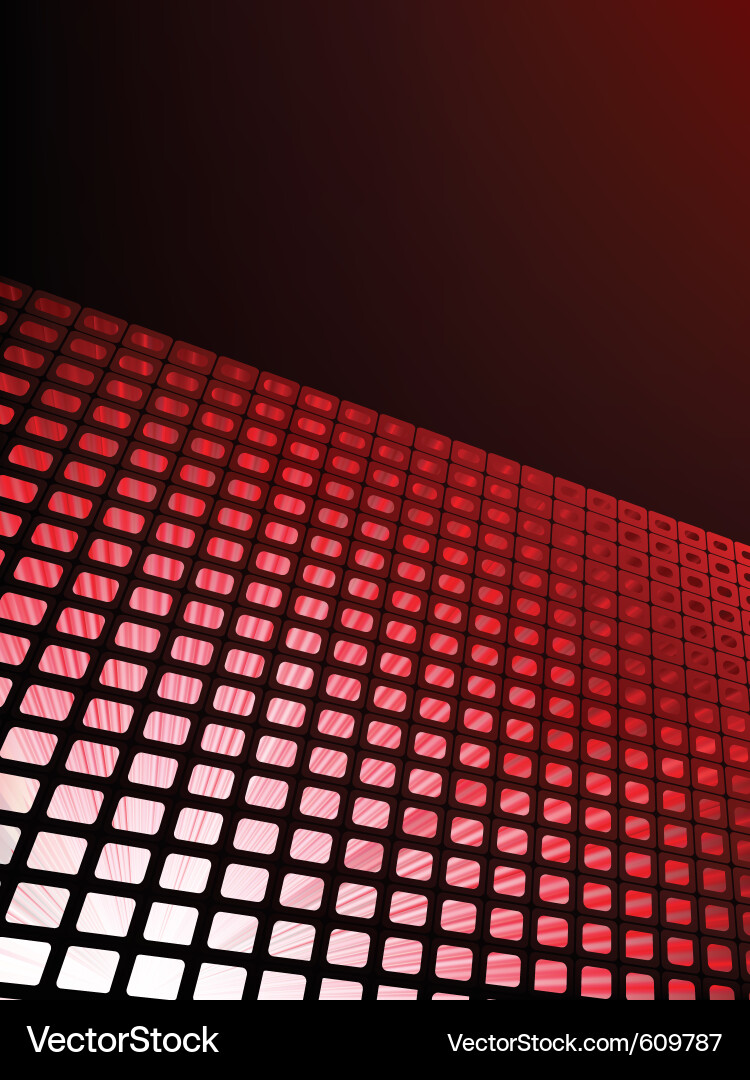 Red Waveform Background Vector Image