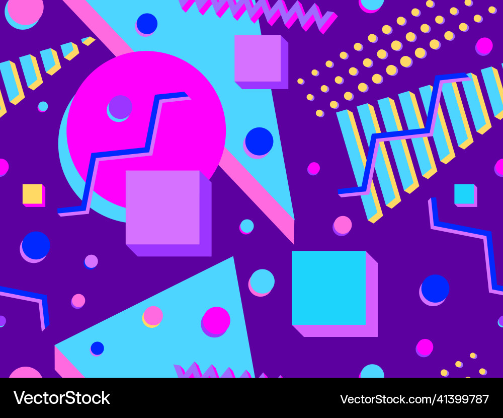 Seamless pattern with 3d geometric shapes Seamless pattern with 3d geometric shapes vector image