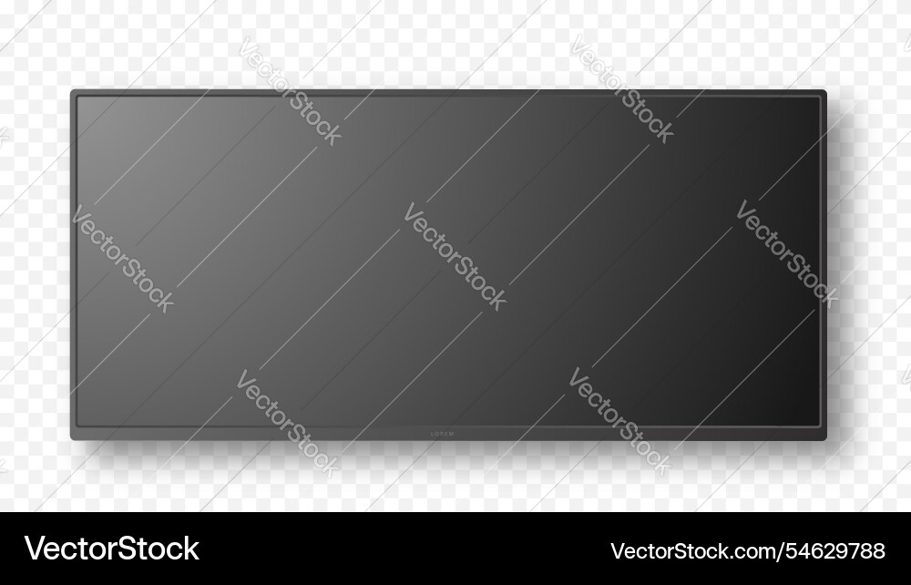 3d empty screen monitor with shadow effect Vector Image