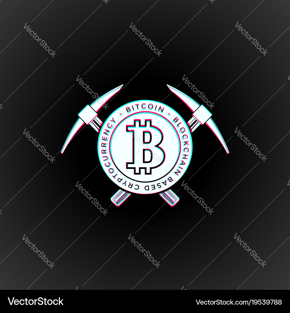 Bitcoin mining logo Vector Images & Graphics for Commercial Use |  VectorStock