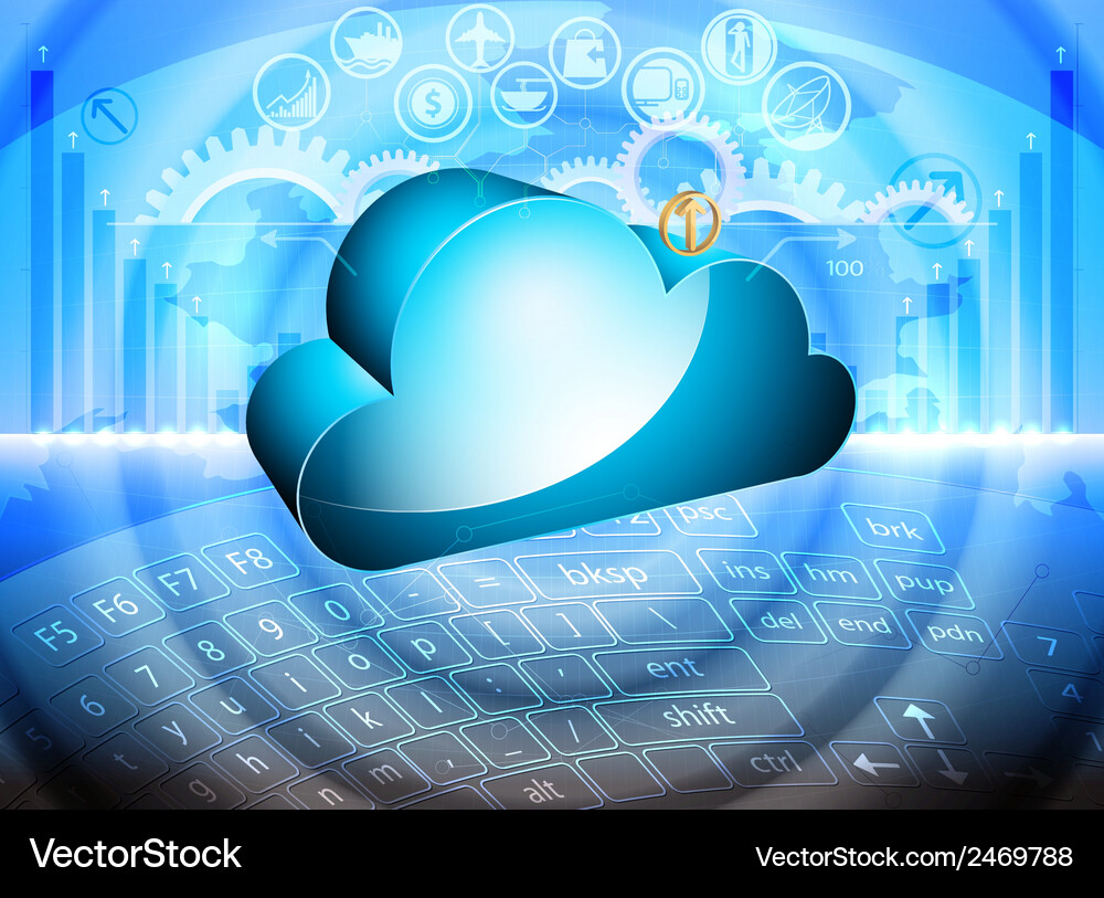 Cloud computing technology Vector Image