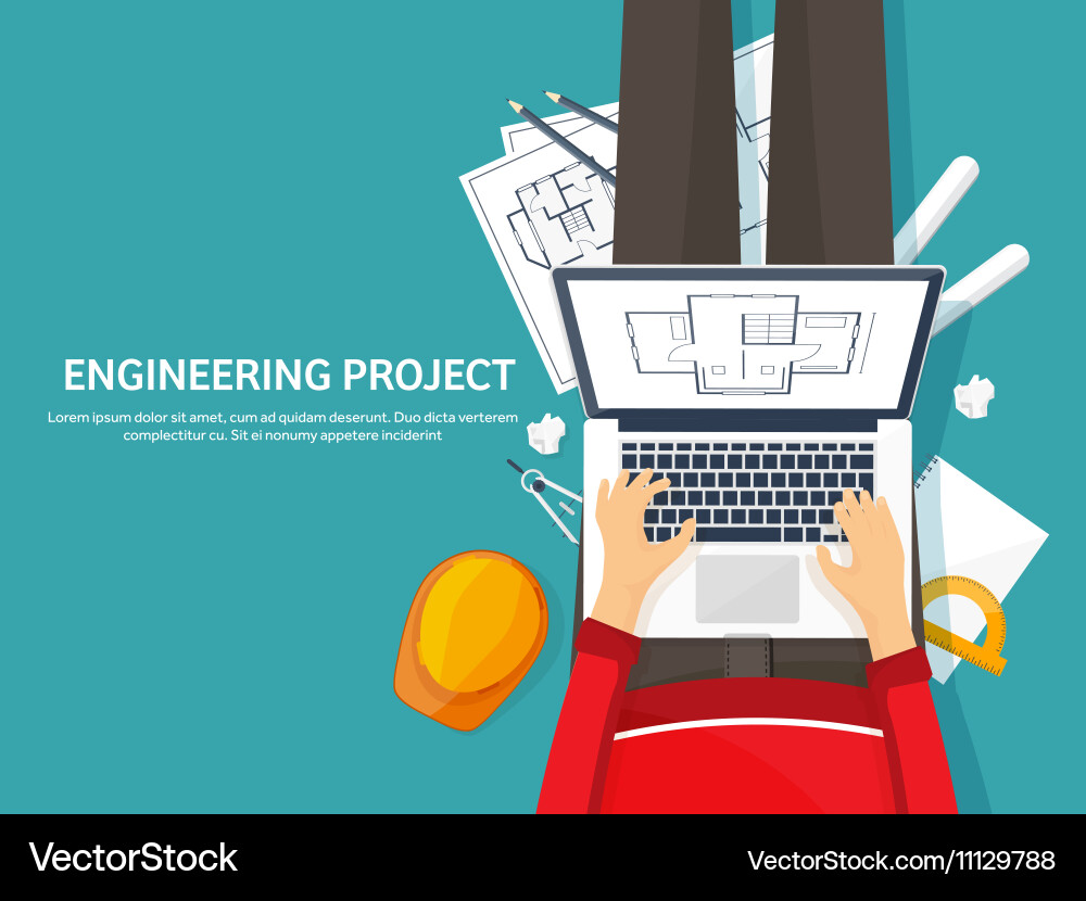 Engineering and architecture vector image